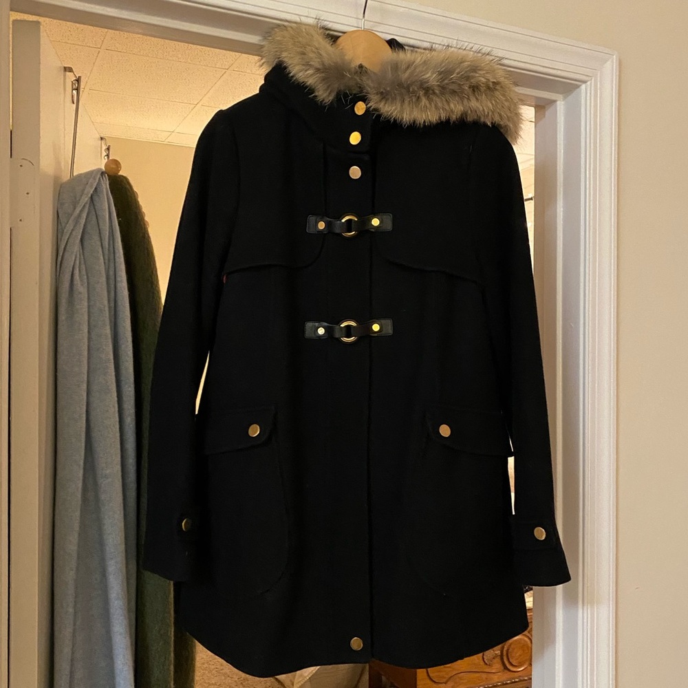 Trina Turk Black Dress Coat